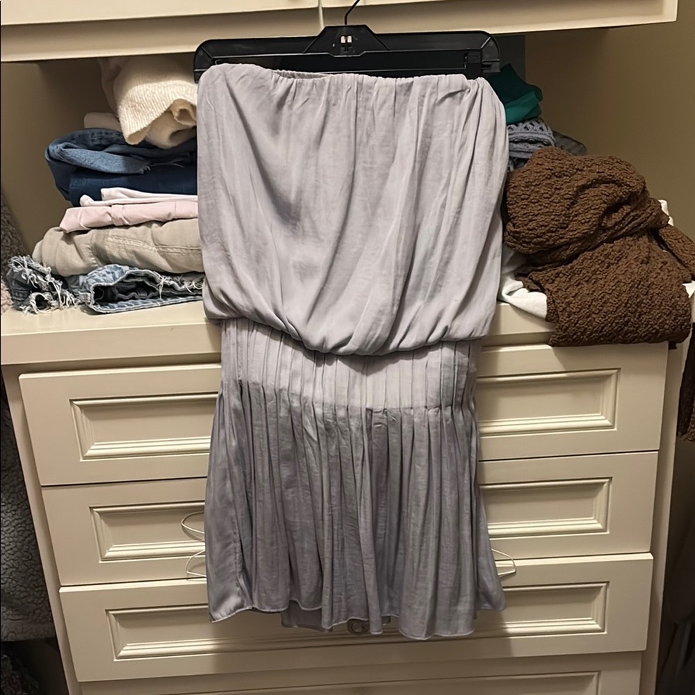 DO+BE Strapless Gray Mini Dress
